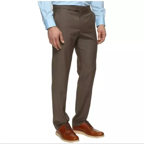 slim fit dress slacks Perry Ellis Portfolio Men's Modern-Fit Stretch Pants  DGFOutlet